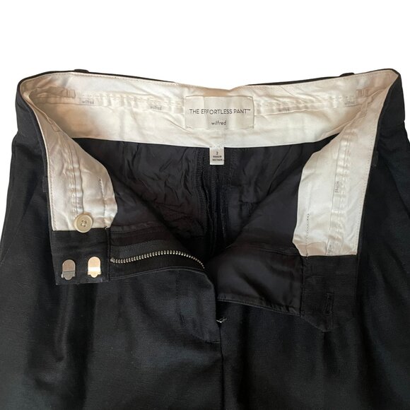 Aritzia Wilfred Linen Blend Effortless Pant • Black • US 2 - Picture 4 of 13